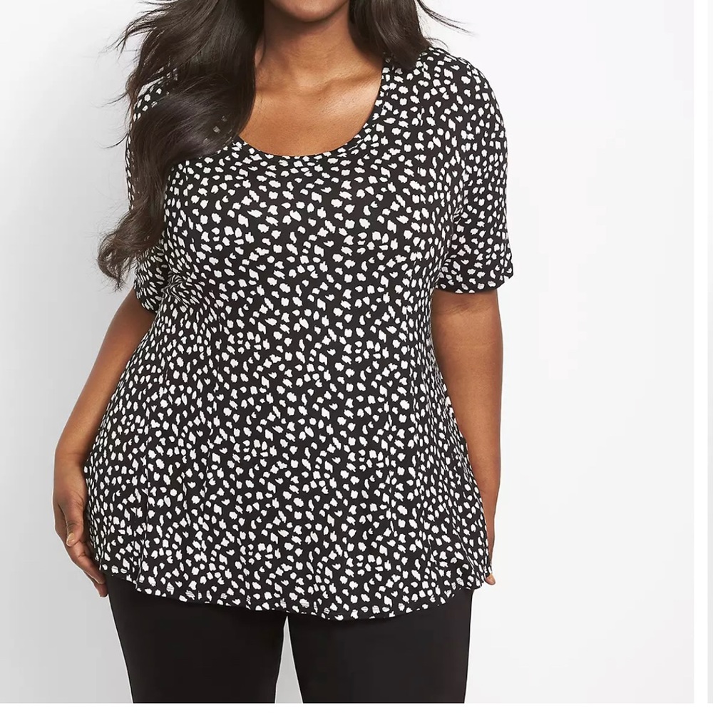 Lane Bryant Classic Perfect Sleeve Scoop-neck Fit and Flare Swing